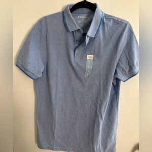 Primark Mens Polo Shirt Large Blue Short Sleeve NWT Classic Casual Golf Shirt